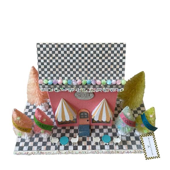 Brand New Mackenzie-Childs Calico Paper Illuminated Sweet Shop - Picture 5 of 16